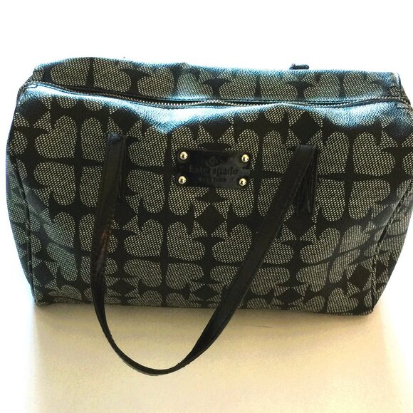 KATE SPADE KALEIGH PEBBLED ACE OF SPADES SATCHEL - Picture 1 of 5